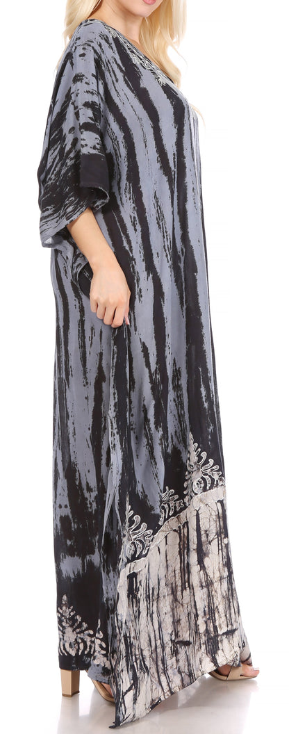 Sakkas Tacy Women's Boho Summer Maxi Dress for Casual or Lounge Wear