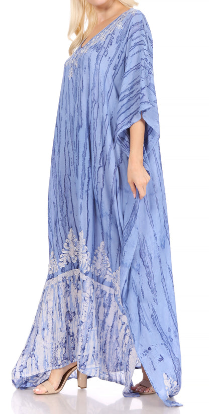 Sakkas Tacy Women's Boho Summer Maxi Dress for Casual or Lounge Wear