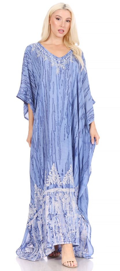 Sakkas Tacy Women's Boho Summer Maxi Dress for Casual or Lounge Wear