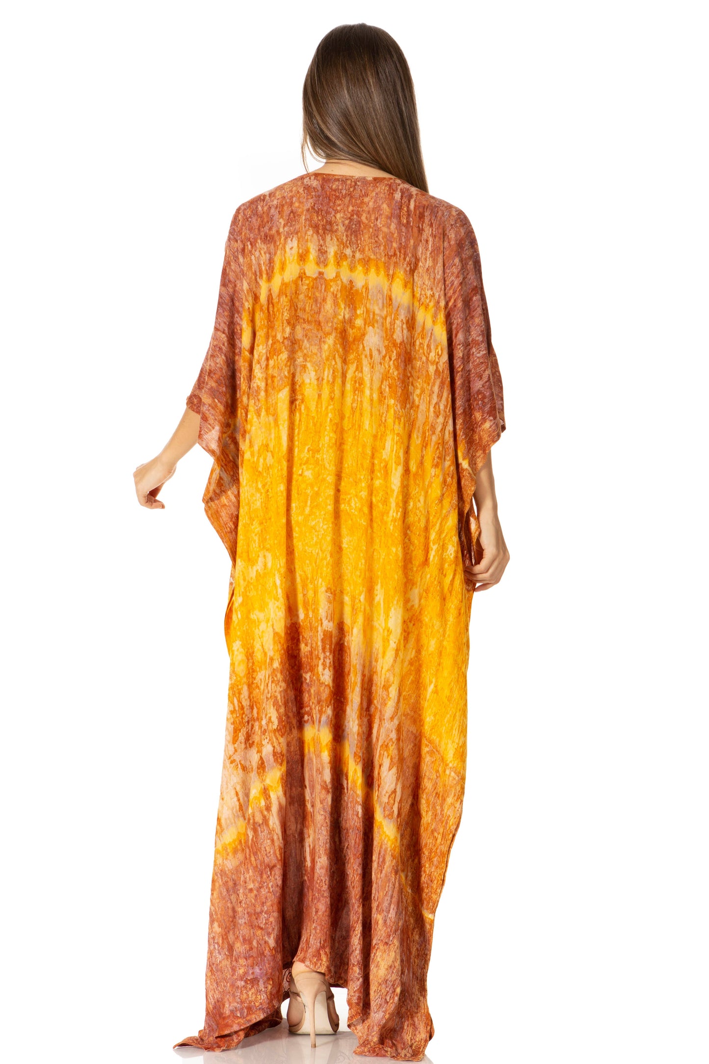 Sakkas Catia Women's Boho-Style Long Maxi Caftan for Lounging and Casual Wear