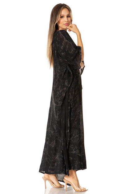 Sakkas Catia Women's Boho-Style Long Maxi Caftan for Lounging and Casual Wear