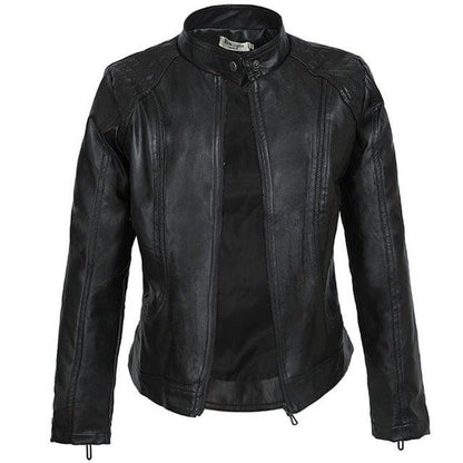 Black Leather Motorcycle Jacket | Stylish and Warm for Bikers & Nightlife