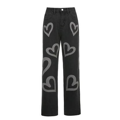 Love Graffiti High-Rise Straight-Leg Jeans