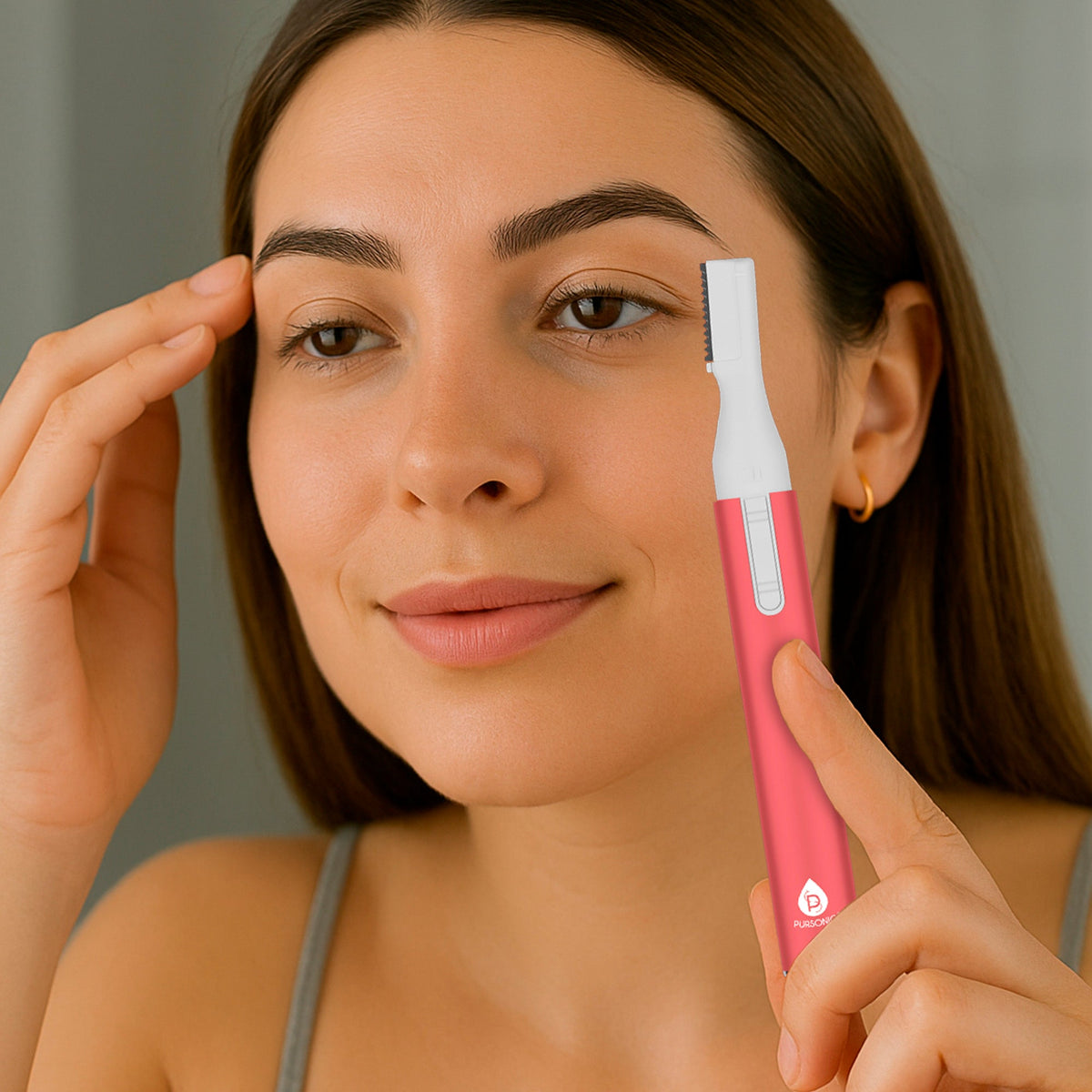 Precision Beauty Duo: Painless Electric Shaver - The Claudine Collection & Pursonic Facial Trimmer & Eyebrow Styling Kit
