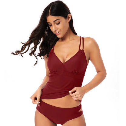 Women's Sexy Solid Color Bikini Swimsuit Set