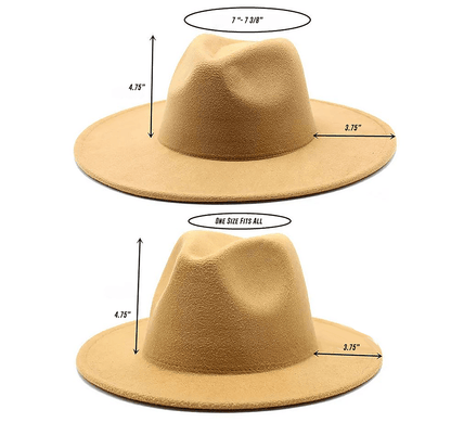 Modern Classic Felt Fedora – Stylish Wide Brim Wool Hat for Men and Women