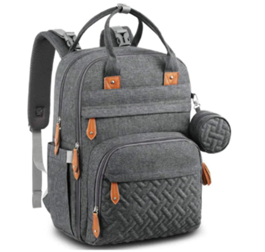 Spacious Portable Double-Shoulder Bag for Moms