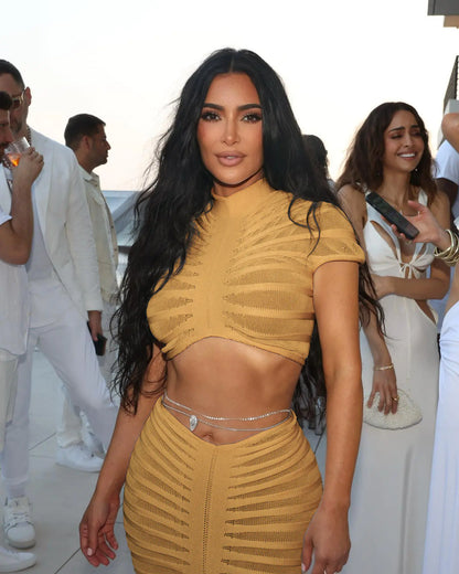 Cross-Border Supply: Women's Knit Sheer Club Outfit