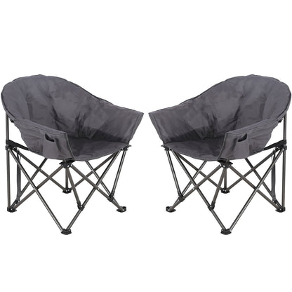 Ainfox 2PCS Oversized Camping Chair Folding Chair Camp Chair for Outdoor, Adults, Men and Women