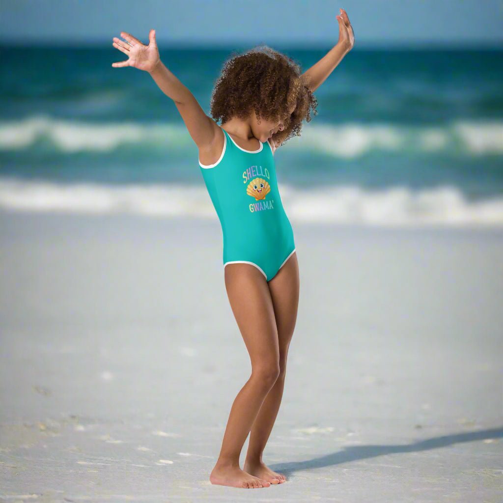 Girl's One Piece Swimsuit | SHello Turquoise