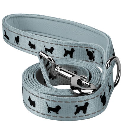 EcoBark Gray Dog Leash- Padded Comfort Grip Leash - 4ft, 5ft, and 6ft Leash for Small and Medium Dogs
