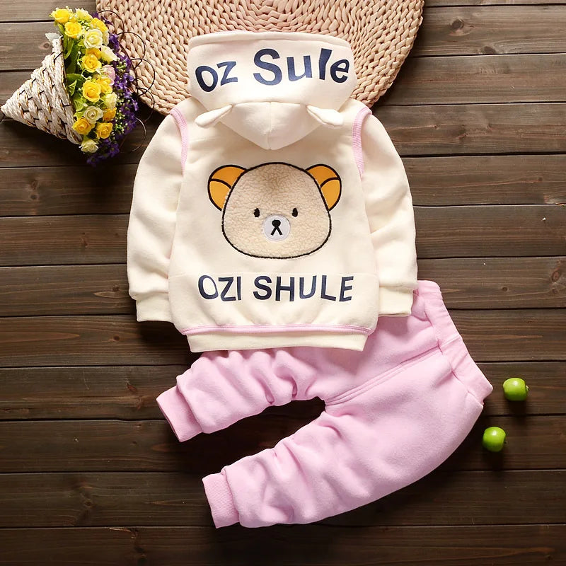 Newborn Baby Boys Clothes 2023 Autumn Baby Girls Clothes Hoodie+Pant Outfit Kids Costume Suit Infant Clothing For Baby Warm Sets
