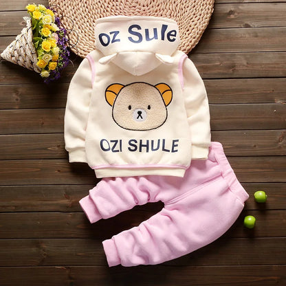 Newborn Baby Boys Clothes 2023 Autumn Baby Girls Clothes Hoodie+Pant Outfit Kids Costume Suit Infant Clothing For Baby Warm Sets