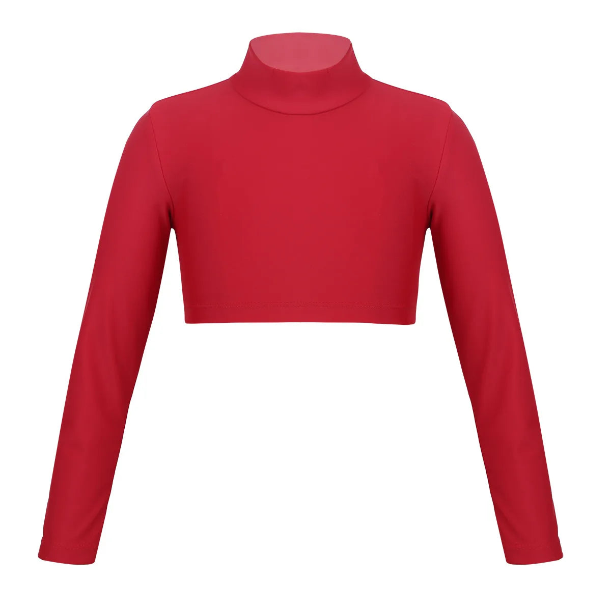 Kids Girls Crop Tops Girl's T-Shirts Top Long Sleeves Tshirts Ballet Gymnastics Dance Wear Children Sports Fitness Tops Tees