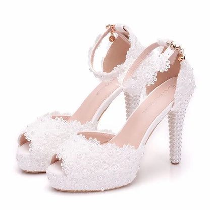 High Heels for Women ELEGANT Sweet Fashion British Style Slip-On 12CM Thin Heels Pointed Toe Office Career Women Shoes Gold 46