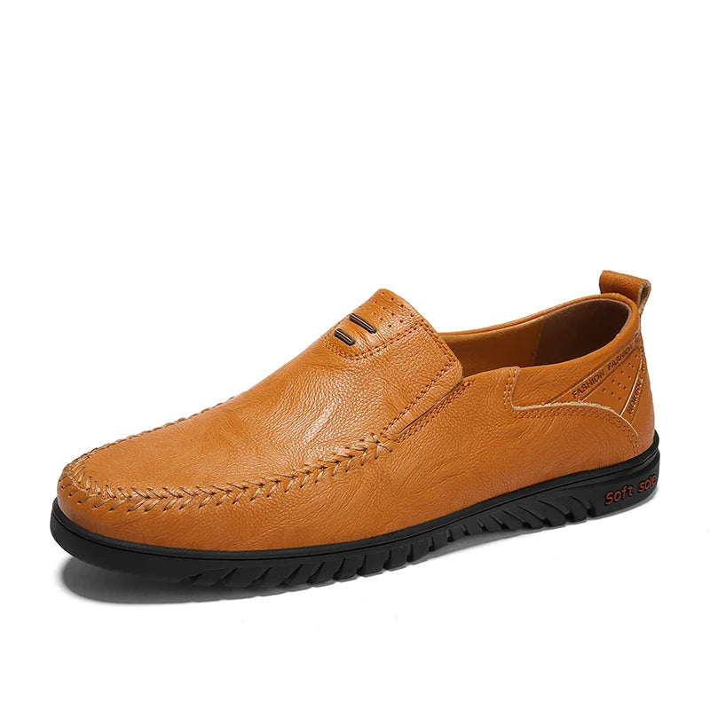 Fashion Leather Shoes Men Comfortable Casual Dress Shoes High Quality Loafers Shoes Sapato Masculino Big Size