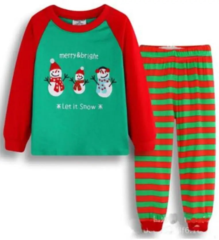 Kid Pajamas Set Baby Boy Clothes Girl Sleepwear Nightwear Children Santa Claus Christmas Pyjamas Cotton Clothing Set 2-7T