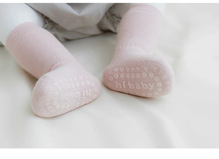 Toddler Socks Newborn Baby Comfortable Prewalker Thick Winter Kids Terry Cotton Girl Autumn Skidproof Sole Infant Boy Sock 0-3T