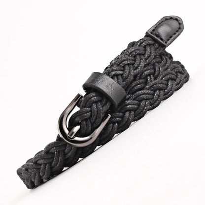 Fashion Casual Woven Knitted  Leather Female Waistband Ladies Decorative Women Belts Clothes Accessories Rope Braided
