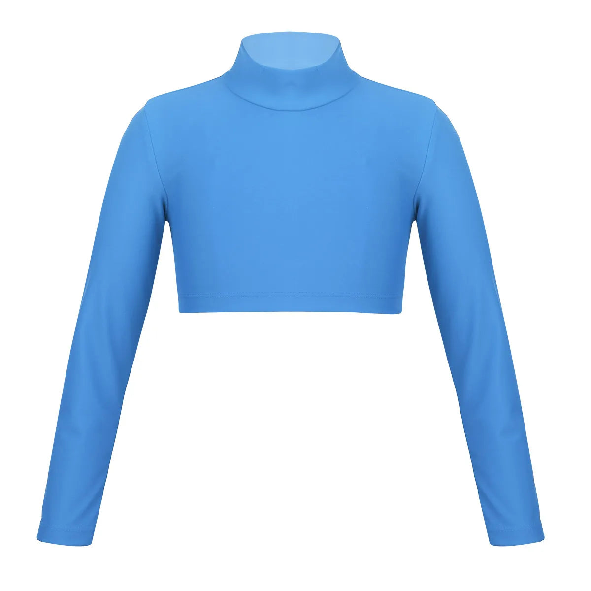 Kids Girls Crop Tops Girl's T-Shirts Top Long Sleeves Tshirts Ballet Gymnastics Dance Wear Children Sports Fitness Tops Tees