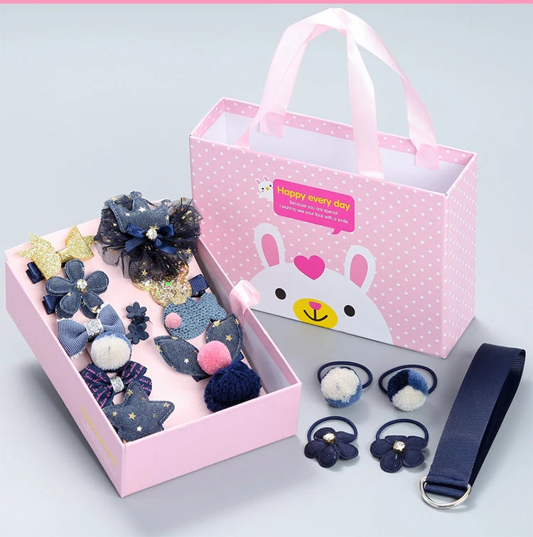 18 Pieces Baby Hair Accessories Princess Headdress Girls Headband Children Barrettes Headband Gift Set