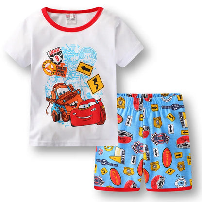 Kids pyjamas children sleepwear baby set boys girls cars pijamas cotton nightwear clothes kids clothing pajamas sets