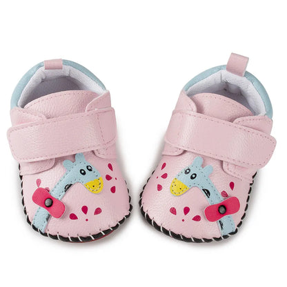 Baby Shoes Boy Girl Shoes Flower Newbron Toddler Infant PU Bowknot Princess Non-slip Rubber Soft Soled Shoes First Walkers
