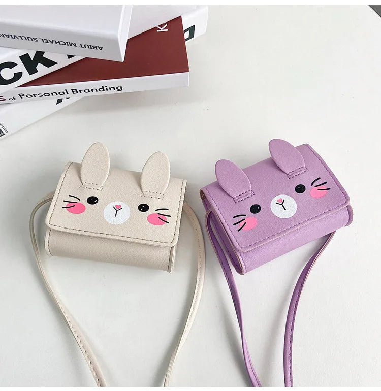 Children's Accessories Small Shoulder Bag Cute Rabbit BabyGirls Small Crossbody Bags Cartoon Kids Boys Mini Coin Purse Handbags