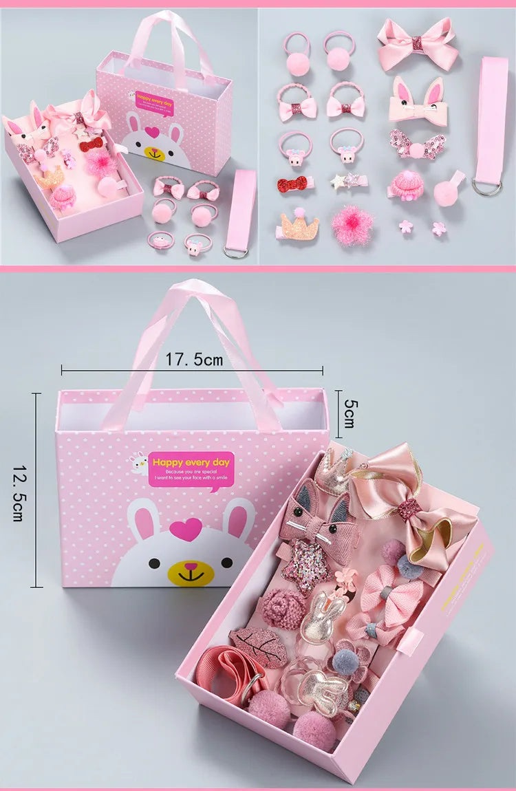 18 Pieces Baby Hair Accessories Princess Headdress Girls Headband Children Barrettes Headband Gift Set