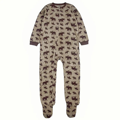 One-piece pajamas for children aged 3-10, pajamas for boys and girls, fleece one-piece suits, soft and warm.