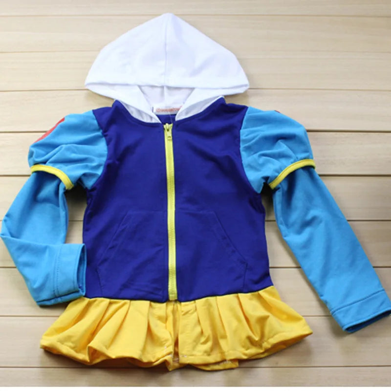 Hooded Jackets For Girls Spring Kids Cartoon Snow White Anna Cotton Outerwear Children Casual Coats Girls Clothing Elsa Outfits