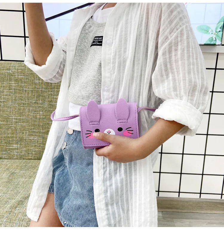 Children's Accessories Small Shoulder Bag Cute Rabbit BabyGirls Small Crossbody Bags Cartoon Kids Boys Mini Coin Purse Handbags
