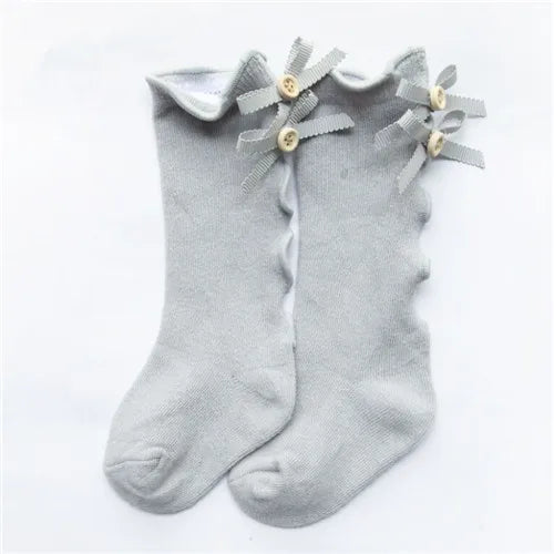 Children Socks Knee High Toddler Trousers Cotton Baby Girls Lace Baby Socks Girl Leg Warms Baby Girl Bow Sock