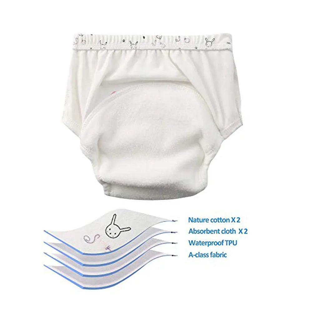 10 Pcs Reusable Baby Training Pants Washable Kids Cloth Diaper Nappies Changing Underwear Infant Toddler Potty Training Panties