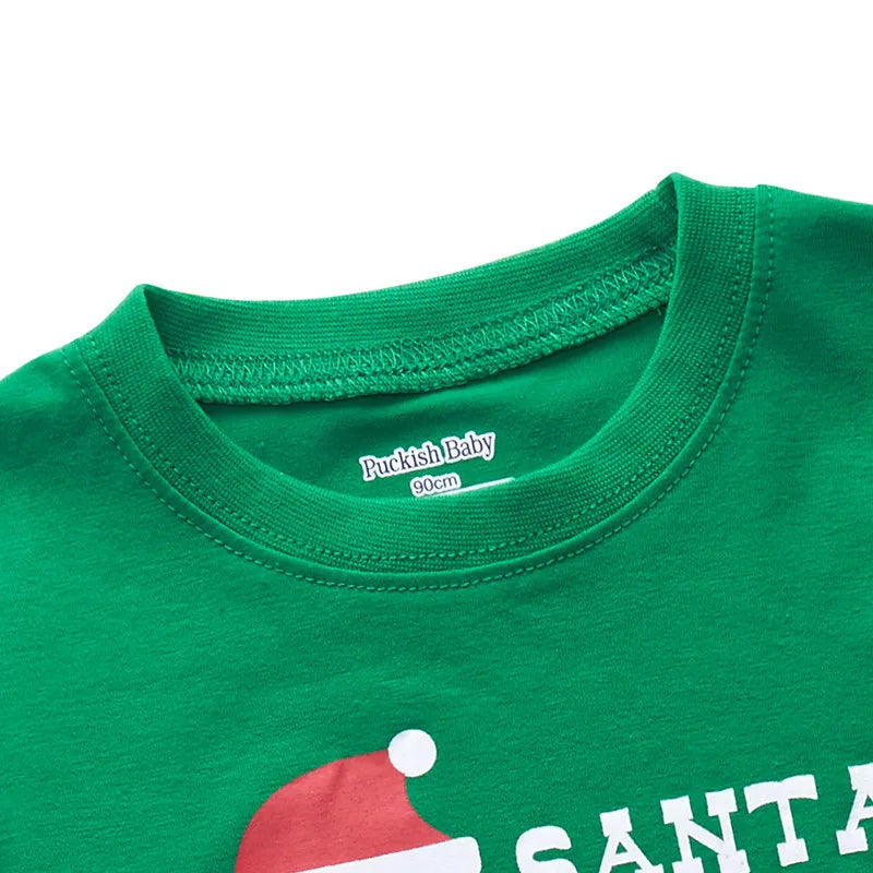 Kid Pajamas Set Baby Boy Clothes Girl Sleepwear Nightwear Children Santa Claus Christmas Pyjamas Cotton Clothing Set 2-7T
