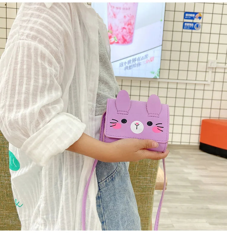 Children's Accessories Small Shoulder Bag Cute Rabbit BabyGirls Small Crossbody Bags Cartoon Kids Boys Mini Coin Purse Handbags