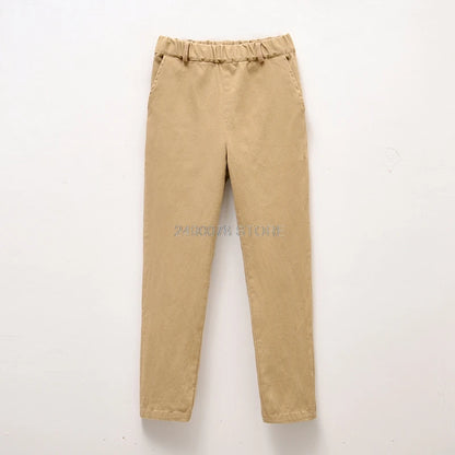 Trousers For Boys 100% Cotton Formal School Performance Suit Pants Brand Kids Wedding Party Trousers Menino Sports Pants 4-16Y