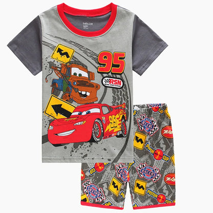 Kids pyjamas children sleepwear baby set boys girls cars pijamas cotton nightwear clothes kids clothing pajamas sets