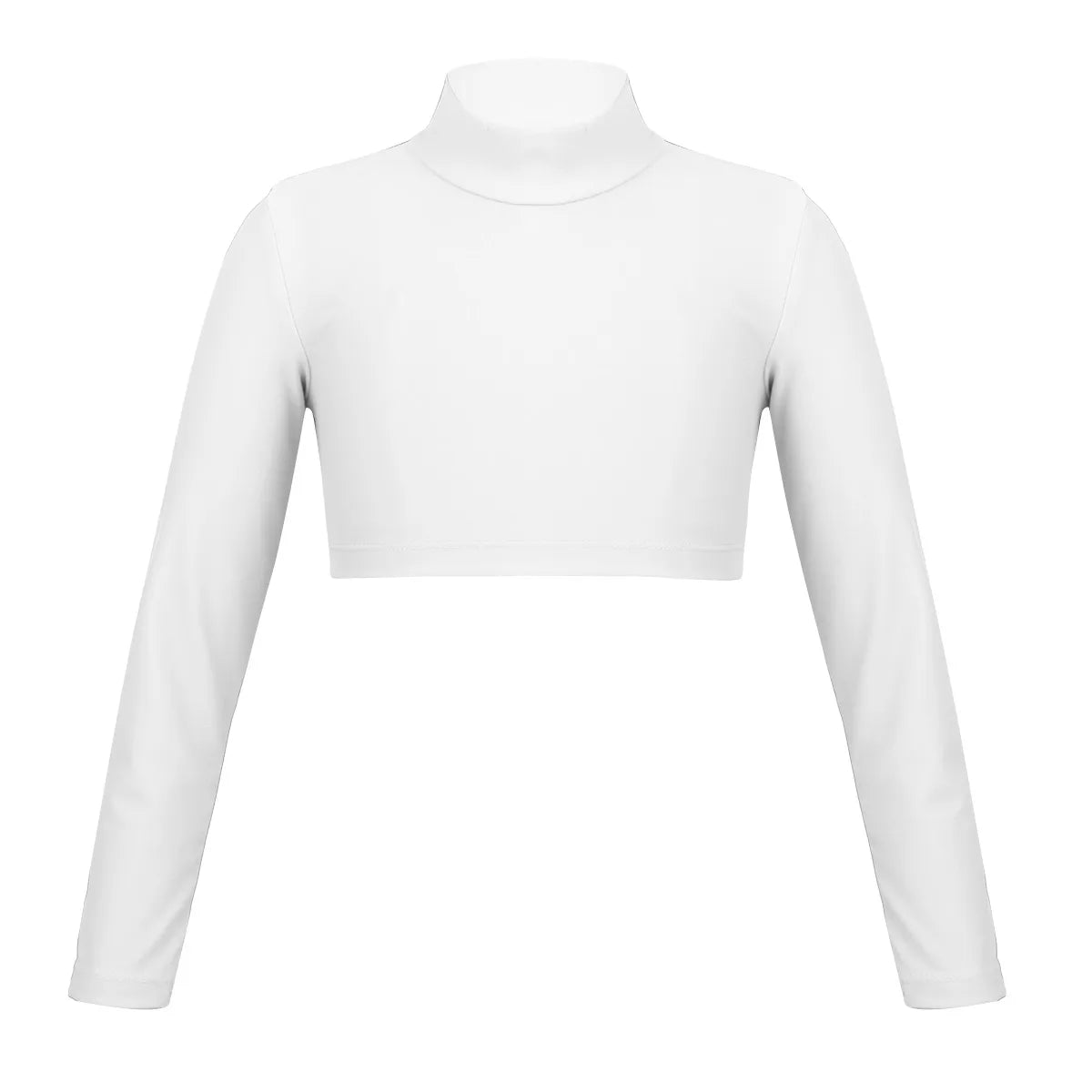 Kids Girls Crop Tops Girl's T-Shirts Top Long Sleeves Tshirts Ballet Gymnastics Dance Wear Children Sports Fitness Tops Tees