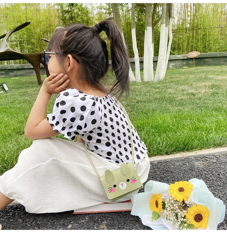 Children's Accessories Small Shoulder Bag Cute Rabbit BabyGirls Small Crossbody Bags Cartoon Kids Boys Mini Coin Purse Handbags