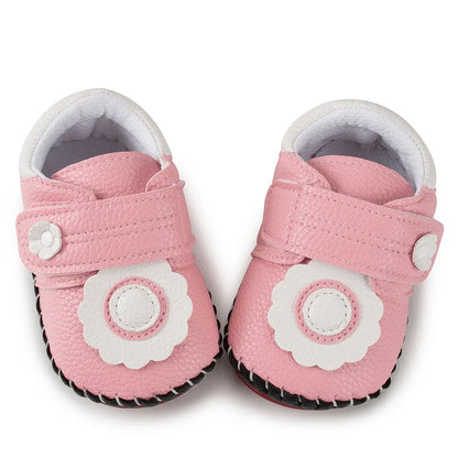 Baby Shoes Boy Girl Shoes Flower Newbron Toddler Infant PU Bowknot Princess Non-slip Rubber Soft Soled Shoes First Walkers