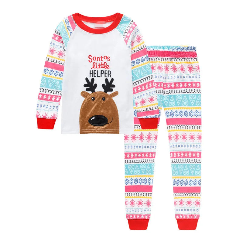 Kid Pajamas Set Baby Boy Clothes Girl Sleepwear Nightwear Children Santa Claus Christmas Pyjamas Cotton Clothing Set 2-7T