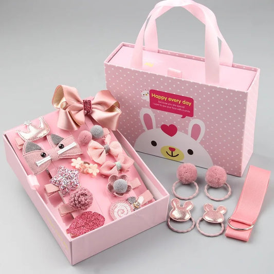 18 Pieces Baby Hair Accessories Princess Headdress Girls Headband Children Barrettes Headband Gift Set