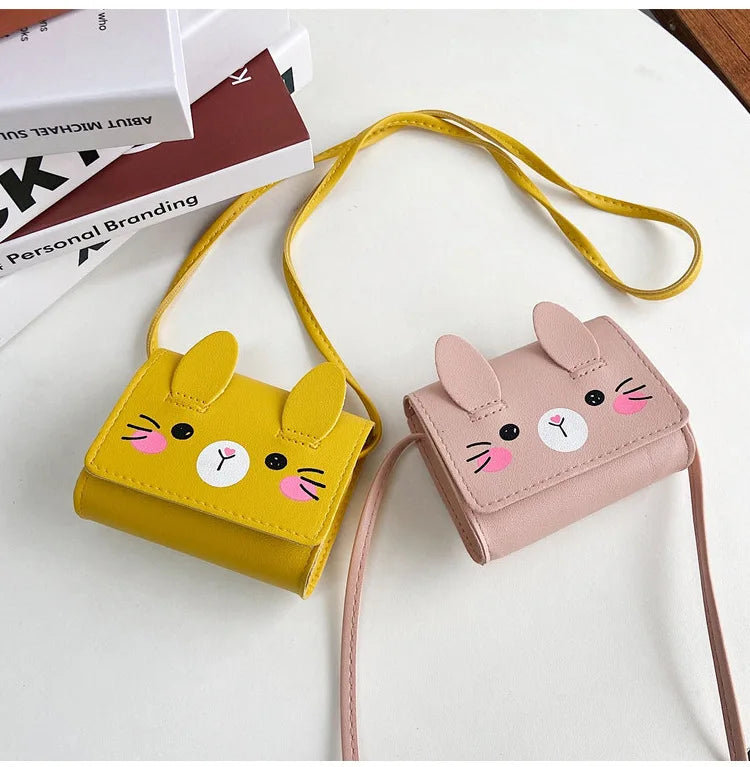 Children's Accessories Small Shoulder Bag Cute Rabbit BabyGirls Small Crossbody Bags Cartoon Kids Boys Mini Coin Purse Handbags