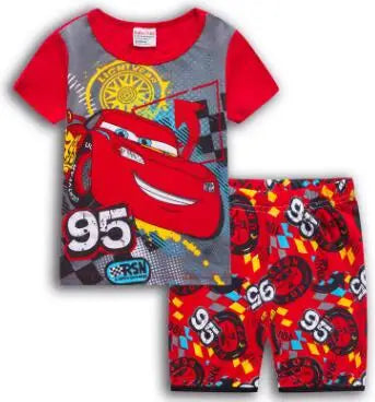 Kids pyjamas children sleepwear baby set boys girls cars pijamas cotton nightwear clothes kids clothing pajamas sets