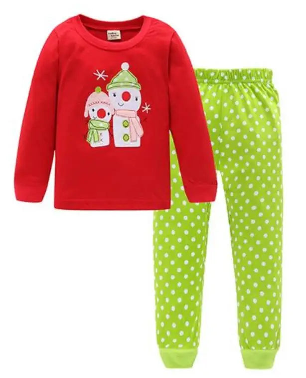 Kid Pajamas Set Baby Boy Clothes Girl Sleepwear Nightwear Children Santa Claus Christmas Pyjamas Cotton Clothing Set 2-7T
