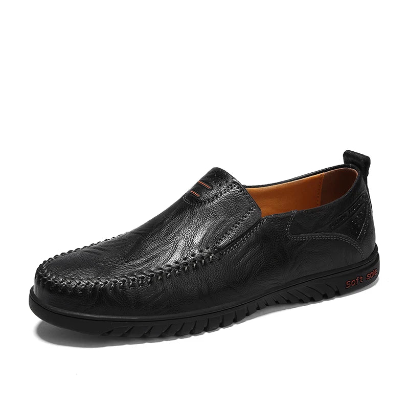 Fashion Leather Shoes Men Comfortable Casual Dress Shoes High Quality Loafers Shoes Sapato Masculino Big Size