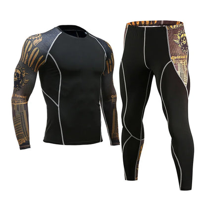 Men's Compression Sportswear Suits Gym Tights Training Clothes Workout Jogging Sports Set Running Rashguard Tracksuit For Men