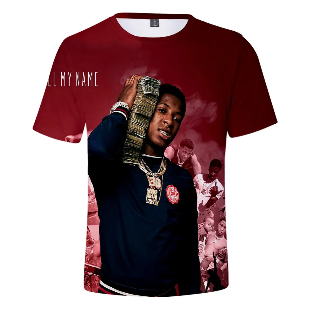 YoungBoy Never Broke Again 3D T Shirt Men Women Hip Pop Streetwear Casual Short Sleeve Cool Tshirt Funny Tees Top Couple Clothes
