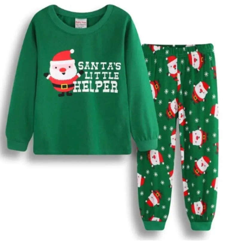 Kid Pajamas Set Baby Boy Clothes Girl Sleepwear Nightwear Children Santa Claus Christmas Pyjamas Cotton Clothing Set 2-7T